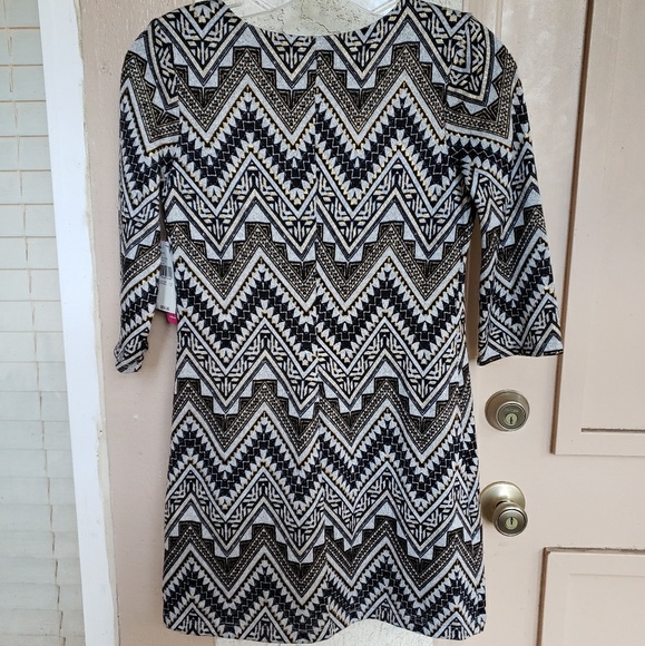 NEW $58 BCX GIRLS 12 shift chevron print dress - Picture 6 of 8